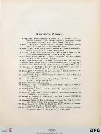 Griechische Münzen (Nr. 1-24)