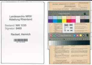 Entnazifizierung Heinrich Reckert , geb. 20.01.1893 (Steiger)