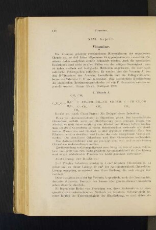 XXVI. Kapitel. Vitamine.