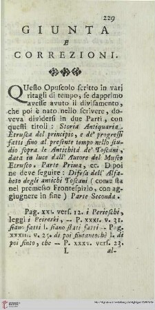 Giunta e correzioni