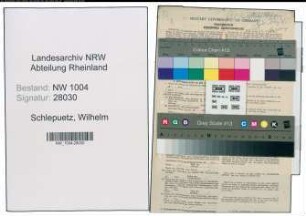 Entnazifizierung Wilhelm Schlepuetz , geb. 11.10.1909 (Arbeiter)