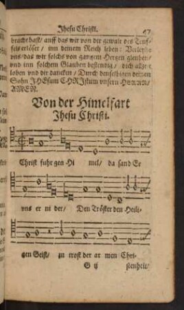 Von der Himelfart Jhesu Christi.