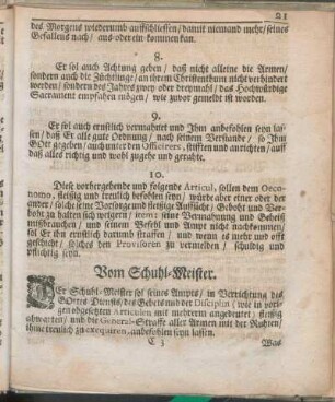 Vom Schuhl-Meister.