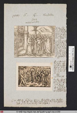 Der wiederauferstandene Christus, umringt von seinen Jüngern.
