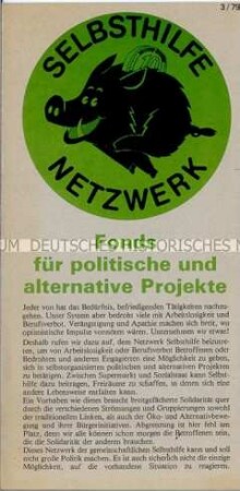 Informations- und Werbeblatt einer alternativen Selbsthilfe-Vereinigung