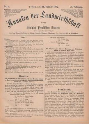 No. 7. Berlin, den 24. Januar 1872. XII. Jahrgang.