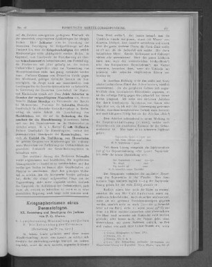 Kriegsaphorismen eines Dermatologen.