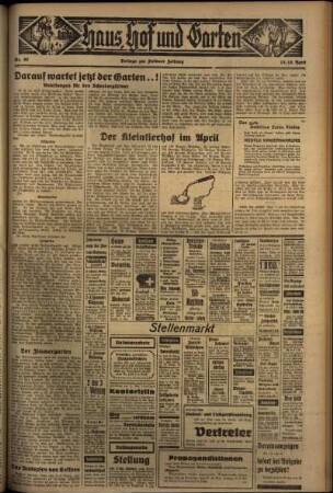 Vierte Ausgabe vom Sonntag, den 19. April 1936.