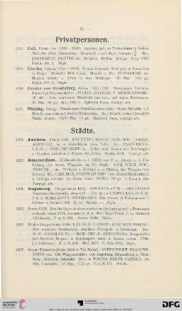 Städte (Nr. 1222- 1375)