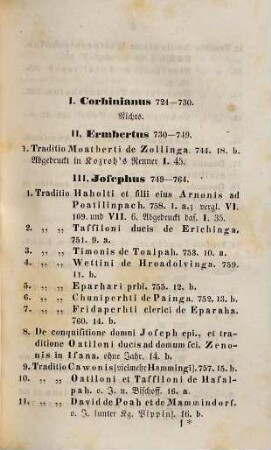 Verzeichnis der freisinger Urkunden vom hl. Korbinian biss zum Bischoffe Egilbert : (724 - 1039) ; nebst einem Anhange, oberpfälzische Ortsnamen enthaltend