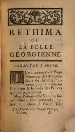 Rethima Ou La Belle Georgienne : Histoire Veritable, [1]