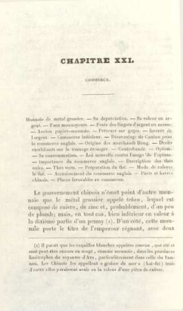 Chapitre XXI. Commerce