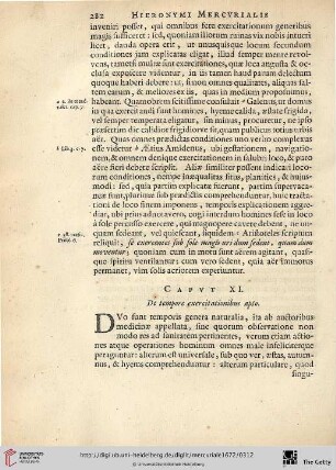Caput. XI.: De tempore exercitationibus apto