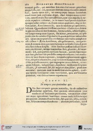 Caput. XI.: De tempore exercitationibus apto