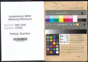 Entnazifizierung Guenther Hellwig , geb. 06.02.1922 (Lehrer)