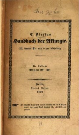 Handbuch der Akiurgie : zum Gebrauche bei Vorlesungen und zum Selbstunterricht. 3,2