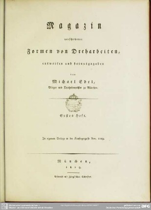 1: Magazin verschiedener Formen von Dreharbeiten