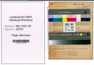 Entnazifizierung Bernhard Fiege , geb. 06.08.1918 (Kaufm.Angest.)