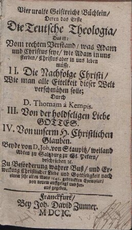 Vier uralte Geistreiche Büchlein