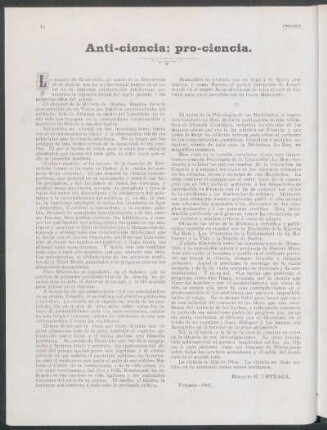 Anti-ciencia; pro-ciencia.