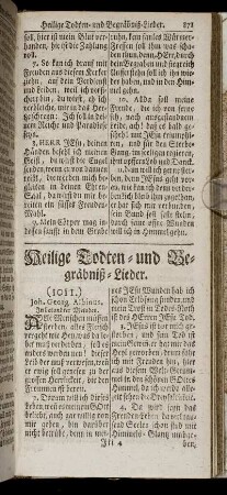 Heilige Todten- und Begräbniß- Lieder. - Von der ewigen Himmels- Freude.