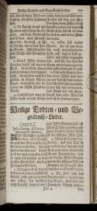 Heilige Todten- und Begräbniß- Lieder. - Von der ewigen Himmels- Freude.