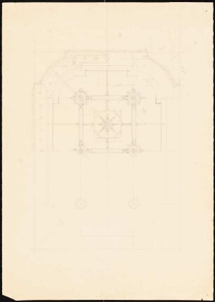 Villa Berg, Stuttgart: Decke, geometrische Skizze
