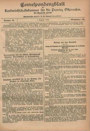 Nummer 31. 1. August 1900.