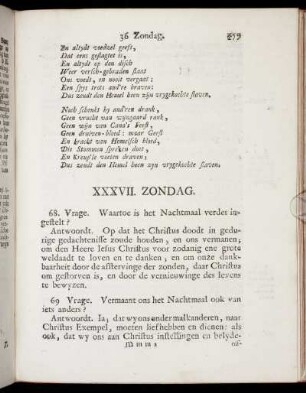 XXXVII. Zondag. - XL. Zondag.
