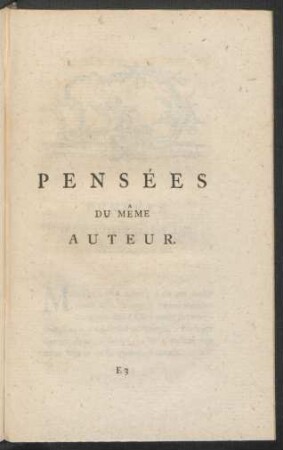 Pensés Du Même Auteur