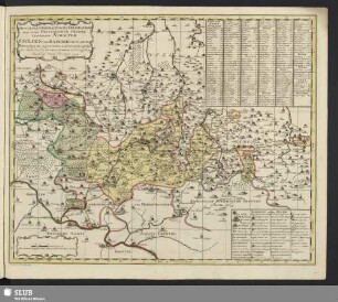Accurate Geographische Delineation derer zudem Meissnischen Creisse Gehörigen Aemmter Stolpen und Radeberg mit Lausiz