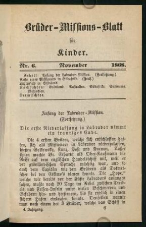 121-144, November 1868 (Nr. 6)