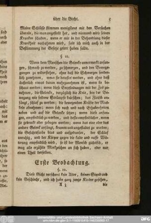 Erste Beobachtung.