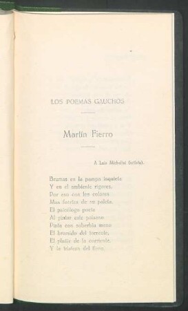 Los poemas gauchos