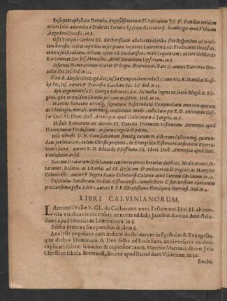 Libri Calvinianorum.