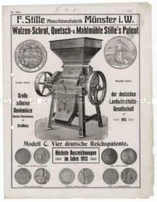 Walzenschrot-, Quetsch- und Mahlmühlen