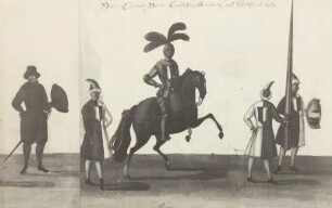 Inventions-Aufzug (Auschnitt) mit Kammerherrn und Kreishauptmann Carl Gottfried von Pose als Mars