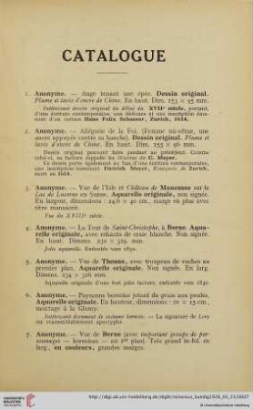 Catalogue (Nr. 1-465)
