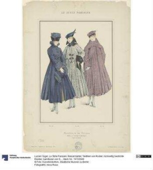 Le Style Parisien: Reisemäntel, Textilien von Rodier, rückseitig bestickte Kleider, Garnituren von Schiller