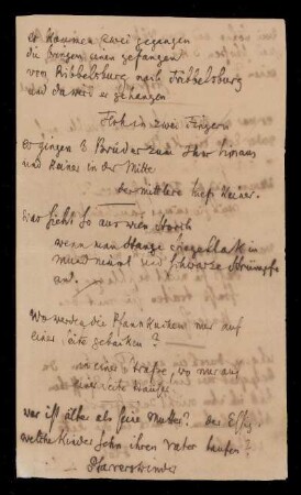 Brief von Jacob Grimm an Unbekannt