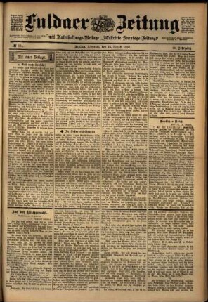 Ausgabe vom Dienstag, den 16. August 1898.