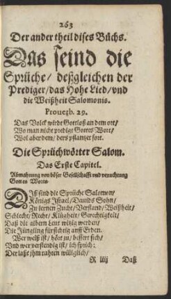 Die Sprüchwörter Salom.