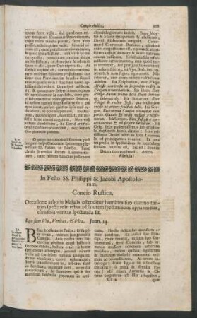 In Festo SS. Philippi & Jacobi Apostolorum
