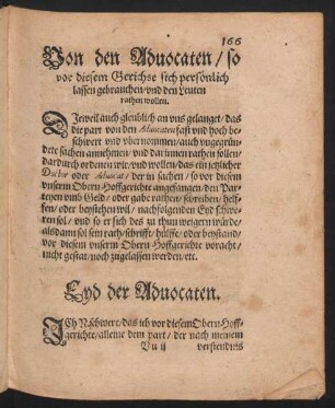 Eyd der Advocaten.