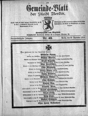 1918,52: Nr. 52, 29. Dezember 1918