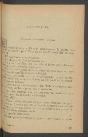 Capítulo VII - Santomá encuentra un plan
