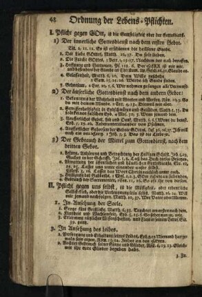 Ordnung der Lebens-Pflichten