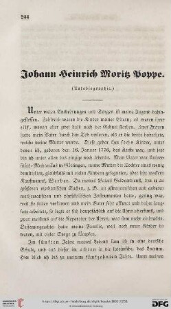 Johann Heinrich Moritz Poppe