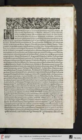 Hispania, Europae in occasum & meridiem [...]