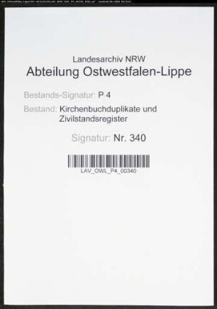 Kirchenbuchduplikate der katholischen Gemeinde (GHT 1816-1825). (Gemeinde: Berghausen, katholische Gemeinde )